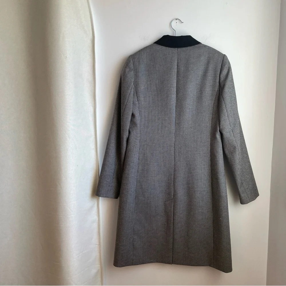 98% Virgin Wool Blazer Houndstooth with Black Lapel-Judith&Charles-size 4 - Picture 3 of 7